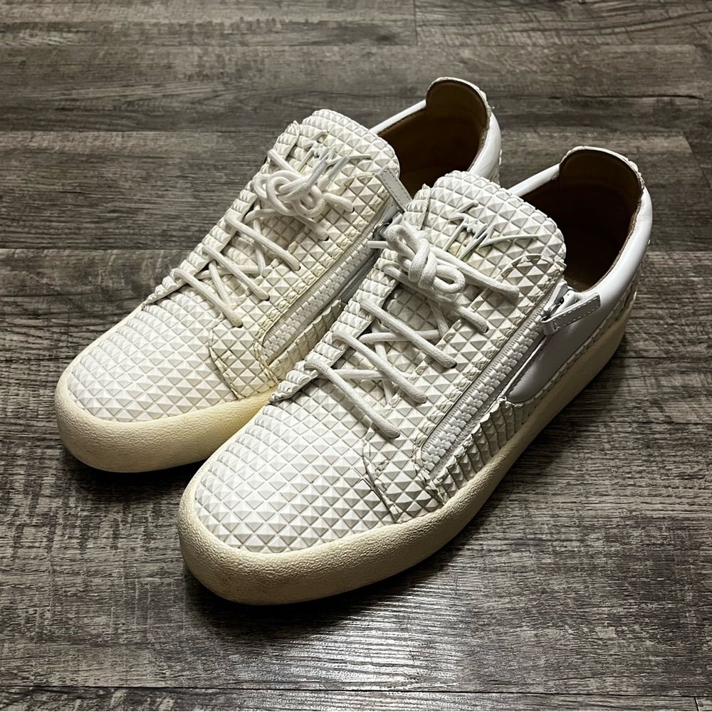 Giuseppe Zanotti White Quilted Sneakers